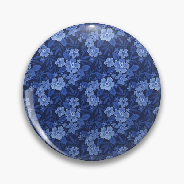 Item preview, Midnight Blossom: Sapphire Floral Harmony designed and sold by RuyaFab.