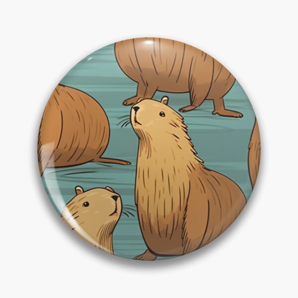 Item preview, Capybara Cute Pattern Sticker designed and sold by NicolasGlowArt.