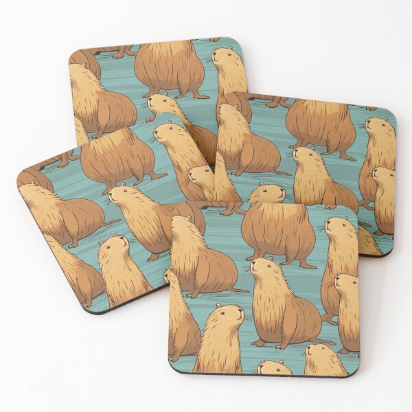 Item preview, Capybara Cute Pattern Sticker designed and sold by NicolasGlowArt.