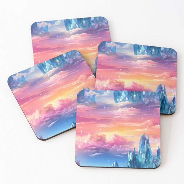 Item preview, Crystal mountain landscape magical clouds designed and sold by NikkofTime.
