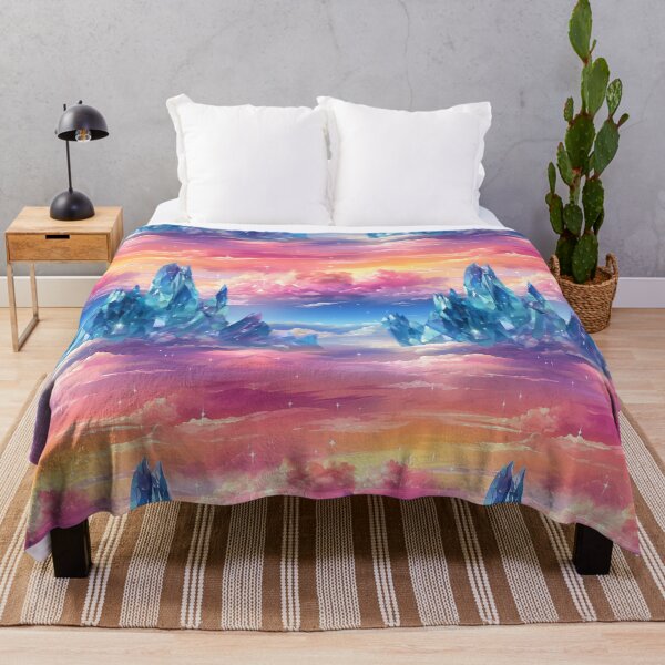 Item preview, Crystal mountain landscape magical clouds designed and sold by NikkofTime.