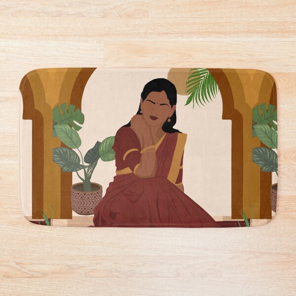 Item preview,   Indian Women In half Saree Art designed and sold by ThePurplePrints.
