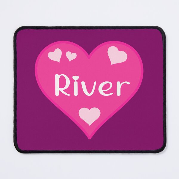 Item preview, River Name Pink Heart  designed and sold by Jeallan Designs.