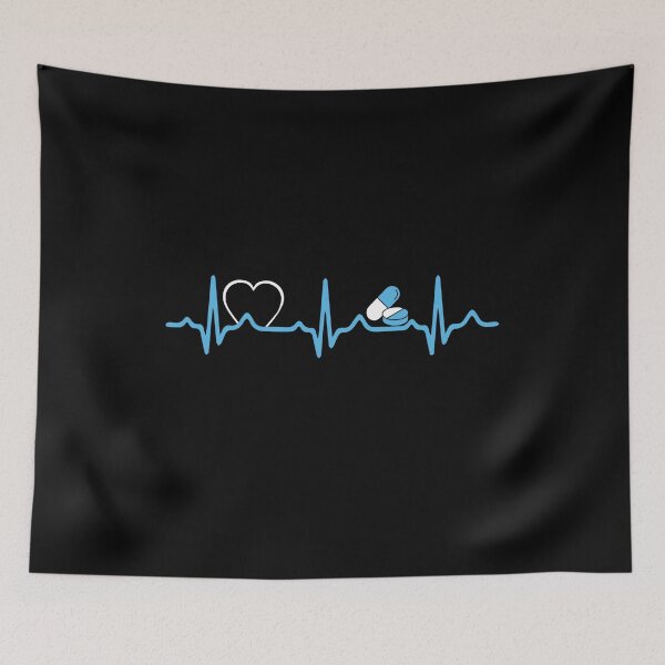Item preview, Pharmacy with Heartbeat, Pharmacy Tech Gift, Medical Student, Pharmacy Graduation, Healthcare Worker designed and sold by behindthefacts.