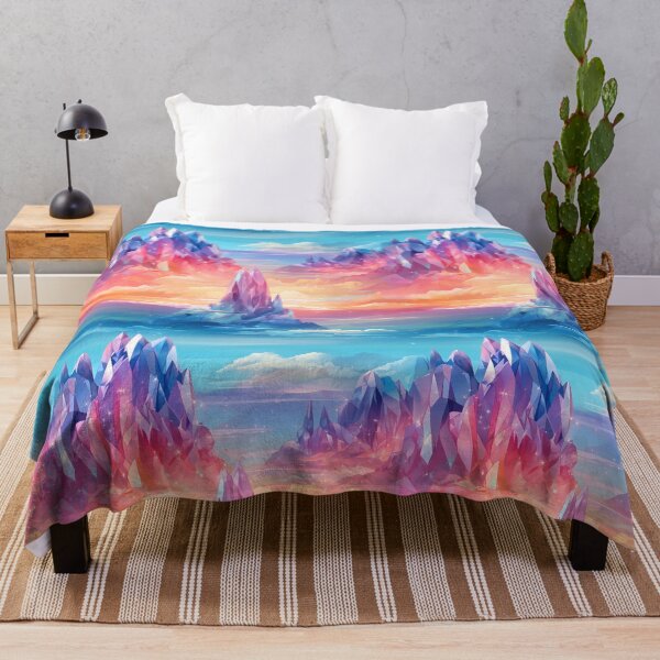 Item preview, Fantasy magical crystal mountains in the clouds designed and sold by NikkofTime.