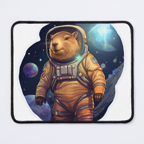 Item preview, Astro Capybara In Space | Sticker designed and sold by NicolasGlowArt.