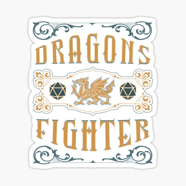 Item preview, Dragon fighter RPG Jeu de Rôle Maître de Jeu JDR D20 Geek designed and sold by MDCGraphics.