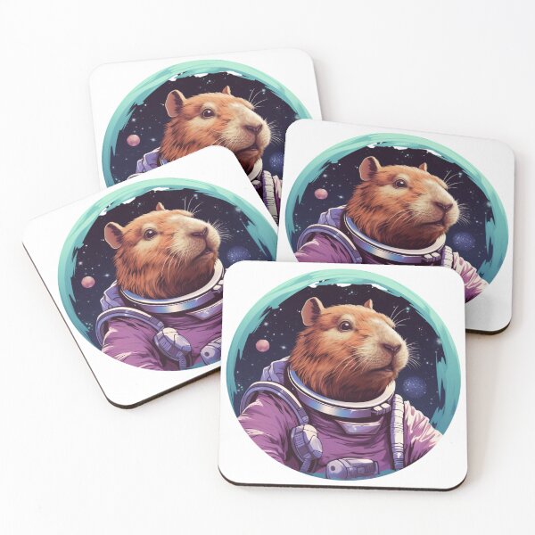 Item preview, Astronaut Capybara | Sticker designed and sold by NicolasGlowArt.