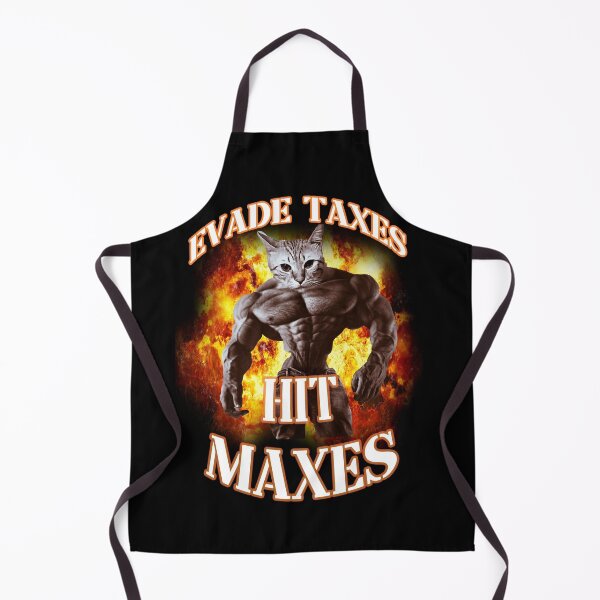Item preview, evade taxes hit maxes cat gym meme designed and sold by EpicEpperal.
