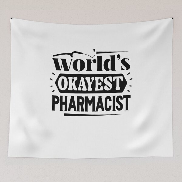Item preview, World’s Okayest Pharmacist, Pharmacy Tech Gift, Medical Student, Pharmacy Graduation, Healthcare Worker designed and sold by behindthefacts.