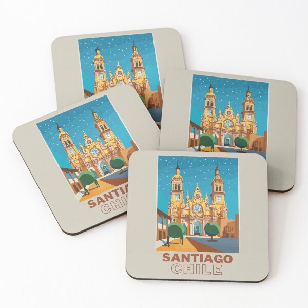 Item preview, A Vintage Travel Art of Santiago - Chile designed and sold by GoodOldVintage.