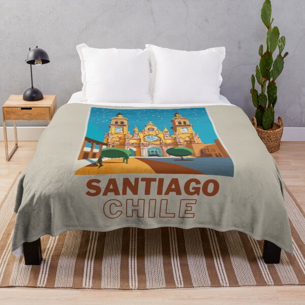 Item preview, A Vintage Travel Art of Santiago - Chile designed and sold by GoodOldVintage.