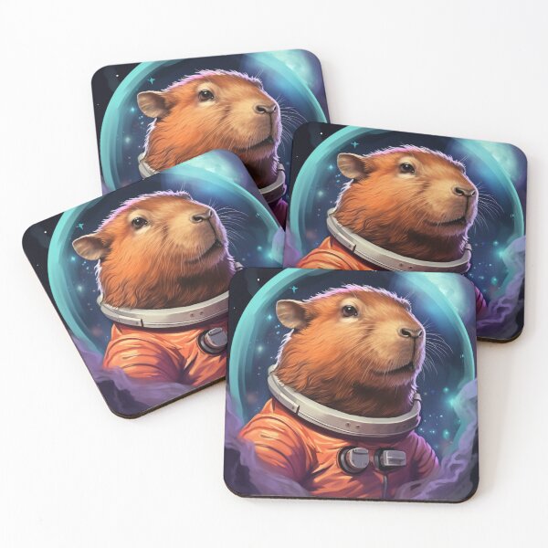 Item preview, Capybara Astronaut In Space  designed and sold by NicolasGlowArt.