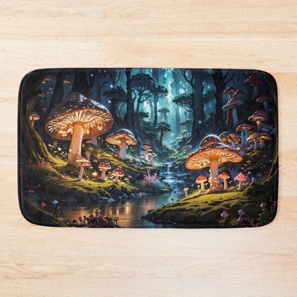 Item preview,  Magical Mushroom Forest Haven Jigsaw Puzzles - Whimsical Woodland Fantasy designed and sold by PuzzleBoxDesign.