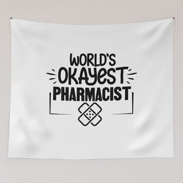 Item preview, World’s Okayest Pharmacist, Pharmacy Tech Gift, Medical Student, Pharmacy Graduation, Healthcare Worker designed and sold by behindthefacts.