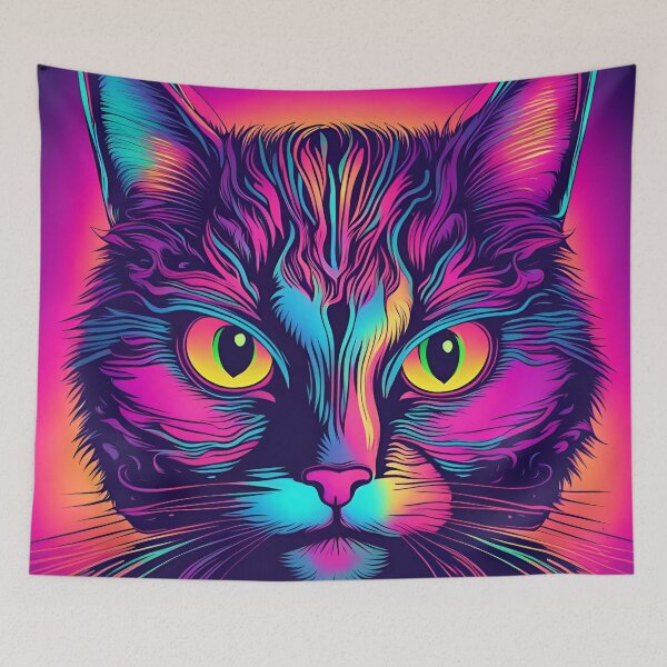 Item preview, Psychedelic Cat designed and sold by PC-artist.
