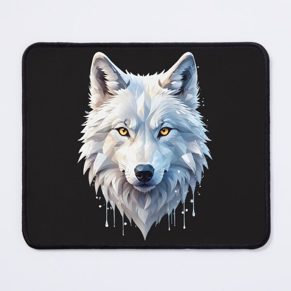 Item preview, "Arctic Majesty: Snowy Wolf Illustration" designed and sold by ArtistKunal123.