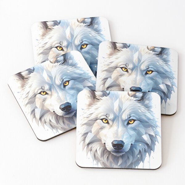 Item preview,  "Arctic Majesty: Snowy Wolf Illustration" designed and sold by ArtistKunal123.