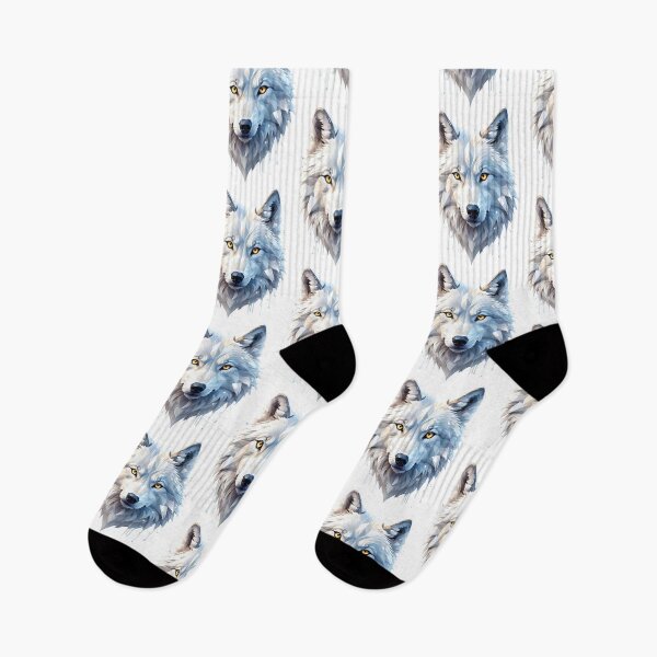Item preview,  "Arctic Majesty: Snowy Wolf Illustration" designed and sold by ArtistKunal123.