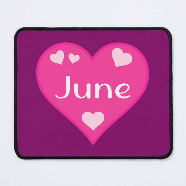 Item preview, June Name Pink Heart  designed and sold by Jeallan Designs.