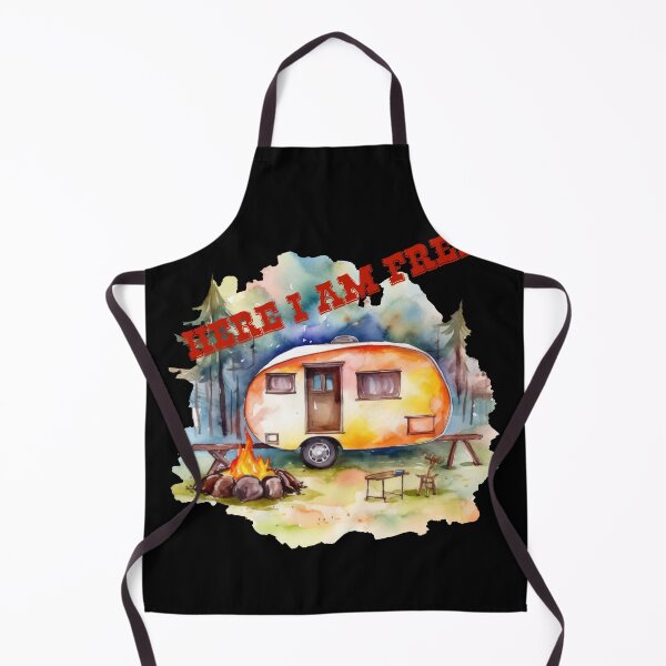 Item preview, Camping caravan campfire - holiday vacation in the great outdoors designed and sold by WallGemsArt.
