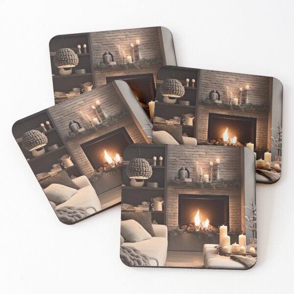 Item preview, Cozy Winter Evening by the Fireplace designed and sold by FireScreen.