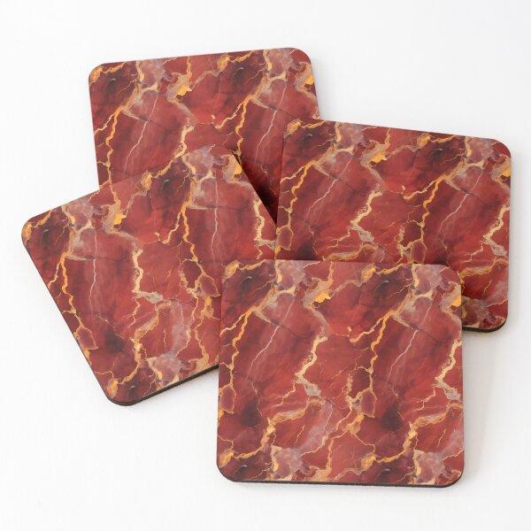 Item preview, Red and Gold Seamless Repeating Marble Tile Pattern designed and sold by PeteRascal.
