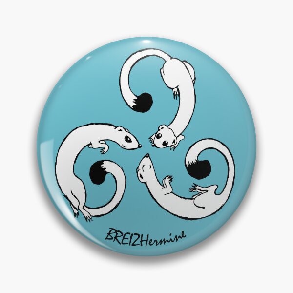 Item preview, Breton design BREIZHermine: ermines in the shape of a triskell designed and sold by Artabbydesign.
