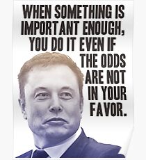Elon Musk Zitat Poster