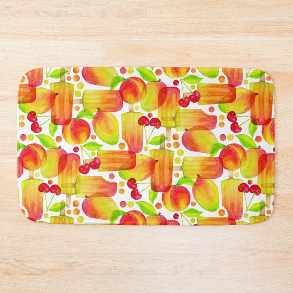 Item preview, Summer Mango Pop on White designed and sold by MilaMooDesigns.