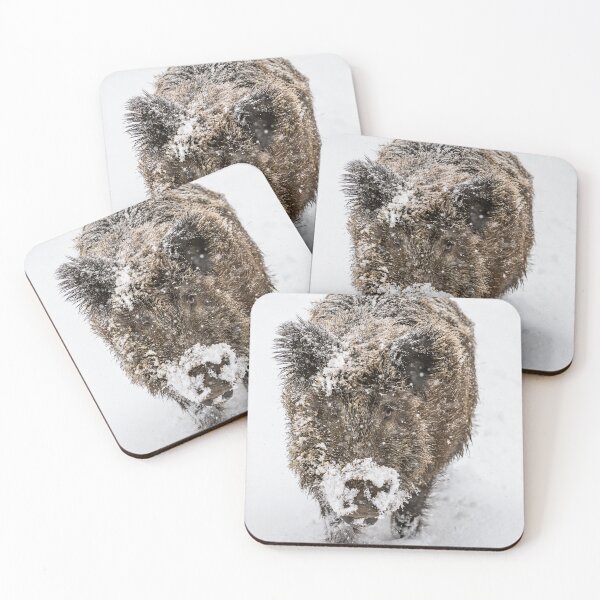 Item preview, Wild boar in deep snow designed and sold by Ingo Gerlach.
