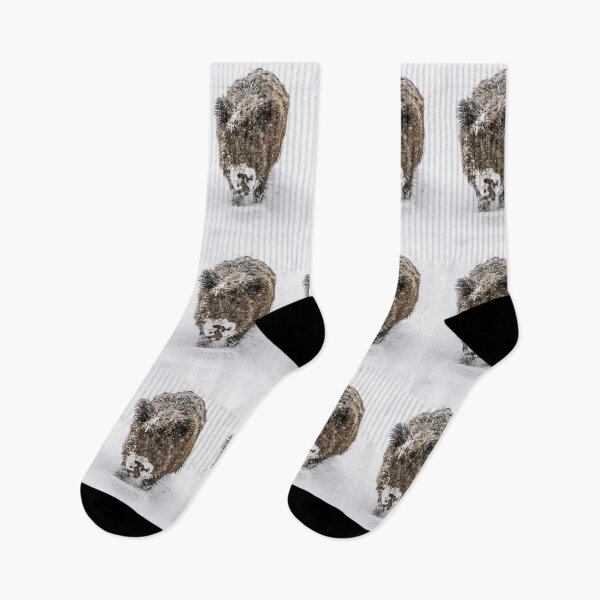 Item preview, Wild boar in deep snow designed and sold by Ingo Gerlach.