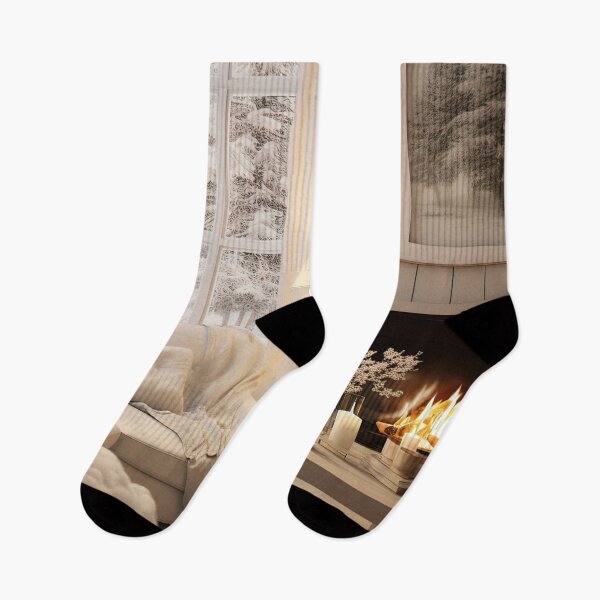 Item preview, Cozy Winter Evening by the Fireplace designed and sold by FireScreen.