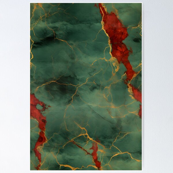Item preview, Grey, Red and Gold Seamless Repeating Marble Pattern designed and sold by PeteRascal.