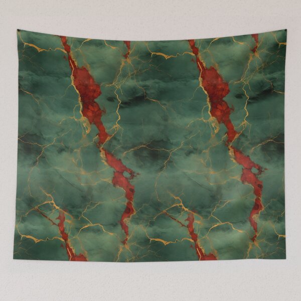 Item preview, Grey, Red and Gold Seamless Repeating Marble Pattern designed and sold by PeteRascal.