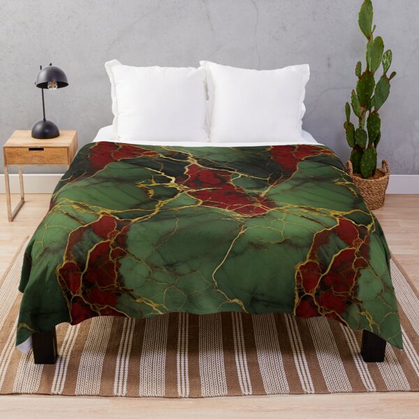 Item preview, Green, Red and Gold Seamless Repeating Marble Pattern designed and sold by PeteRascal.