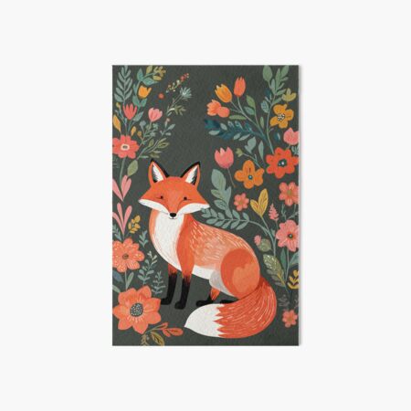 Item preview, Fox Floral Flowers Cottagecore Asethetic designed and sold by BellaLawi.