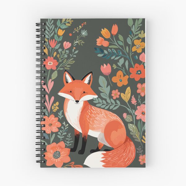 Item preview, Fox Floral Flowers Cottagecore Asethetic designed and sold by BellaLawi.