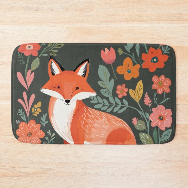 Item preview, Fox Floral Flowers Cottagecore Asethetic designed and sold by BellaLawi.
