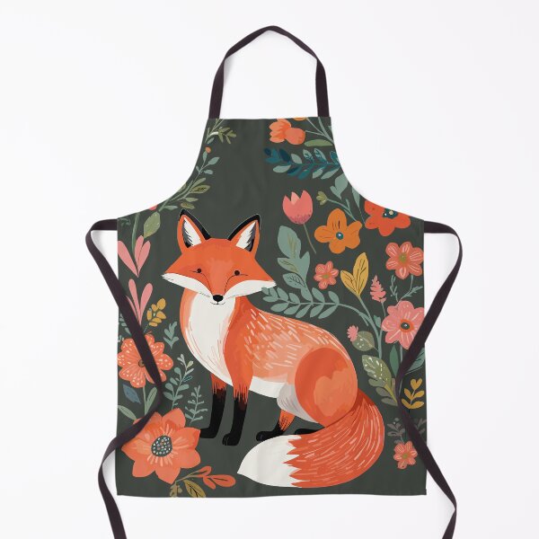 Item preview, Fox Floral Flowers Cottagecore Asethetic designed and sold by BellaLawi.