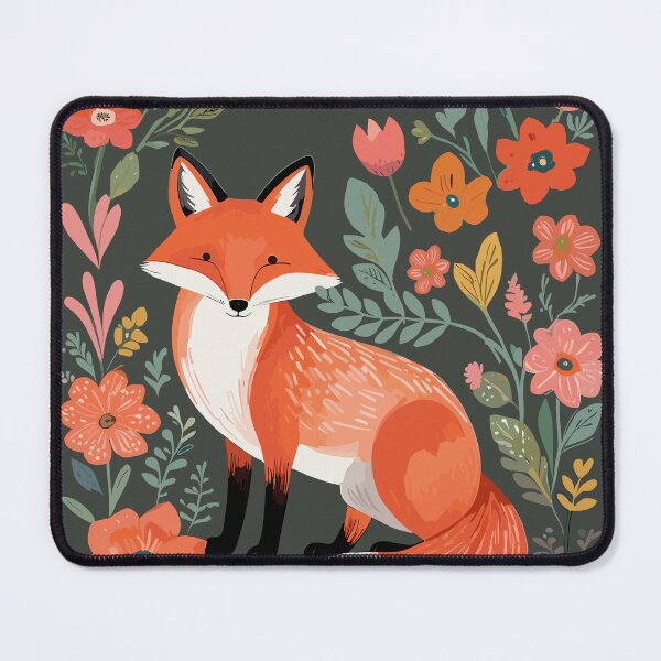 Item preview, Fox Floral Flowers Cottagecore Asethetic designed and sold by BellaLawi.