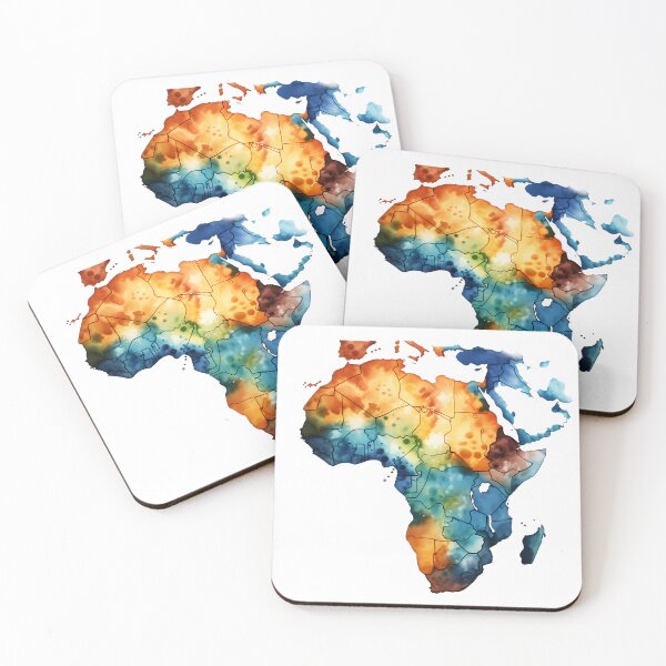 Item preview, Spectrum of Serenity: Watercolor Map of Africa designed and sold by KQCreative.