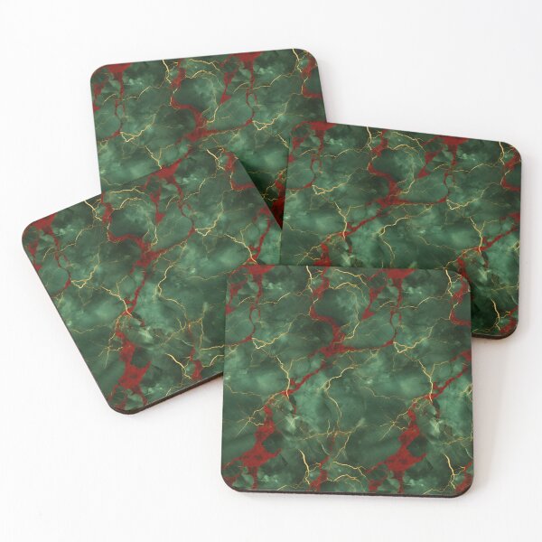 Item preview, Green, Red and Gold Seamless Repeating Marble Pattern designed and sold by PeteRascal.