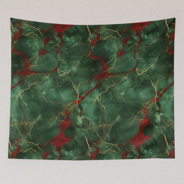 Item preview, Green, Red and Gold Seamless Repeating Marble Pattern designed and sold by PeteRascal.
