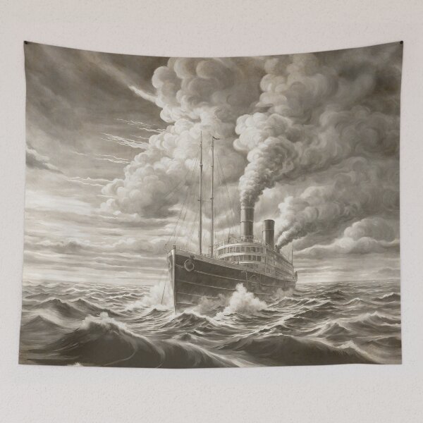 Item preview, Steamship on the sea with lot of smoke. designed and sold by twisted-dot.