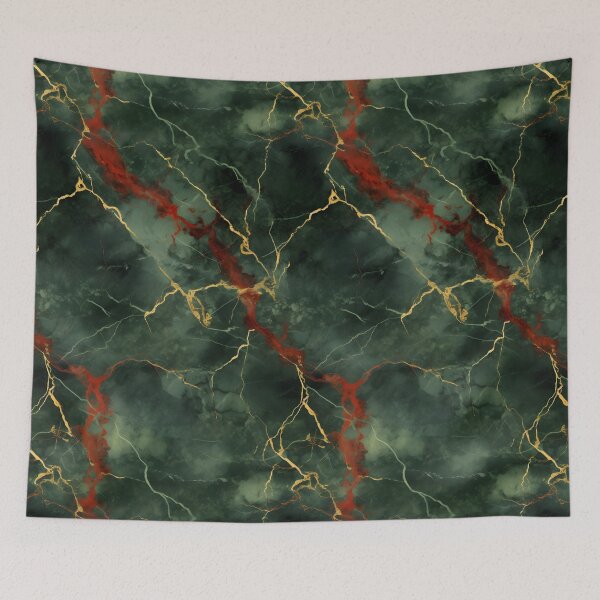 Item preview, Grey, Red and Gold Seamless Repeating Marble Pattern designed and sold by PeteRascal.