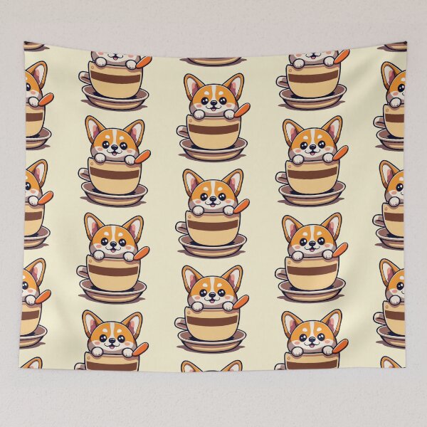 Item preview, Kawaii Corgi Coffee designed and sold by NormadWorld.