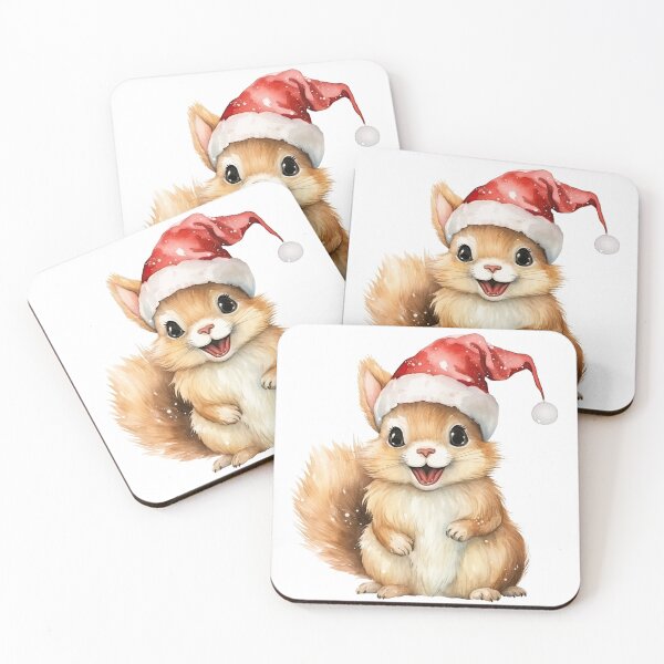 Item preview, Festive Fluff: Adorable Squirrel in Christmas Attire designed and sold by KQCreative.