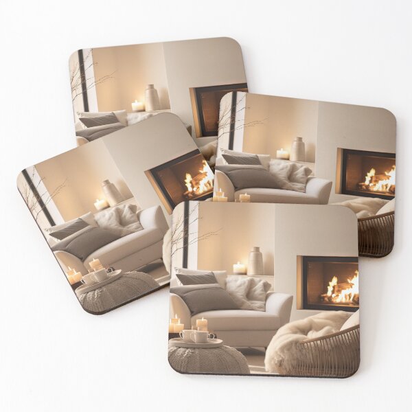 Item preview, Cozy Winter Evening by the Fireplace designed and sold by FireScreen.