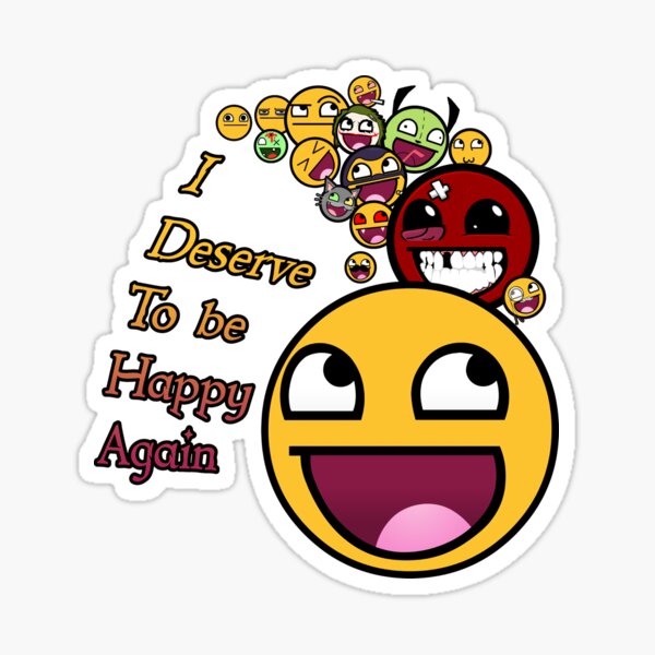 Awesome Face Epic Smiley Sticker for Sale by Thomas Ullrich